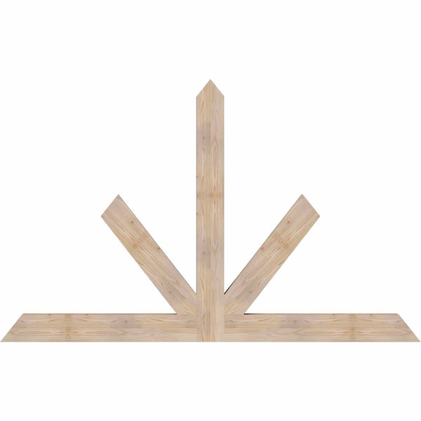 Ekena Millwork Saratoga Smooth Timber Gable Bracket, Douglas Fir, 84"W x 53"H x 3 1/2"D x 5 1/2"F, 15/12 Pitch GBW084X53X0406SAR00SDF - main